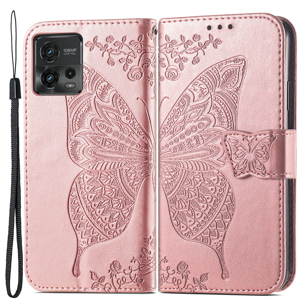 For Motorola Moto G72 4G PU Leather Folio Case Imprinted Butterfly Pattern Stand Wallet Magnetic Phone Cover For Motorola Moto G72 4G PU Leather Folio Case Imprinted Butterfly Pattern Stand Wallet Magnetic Phone Cover
